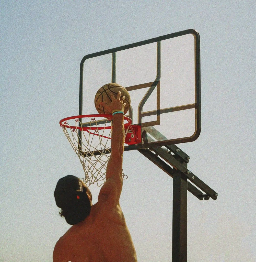 Basketball dunk analog film photo